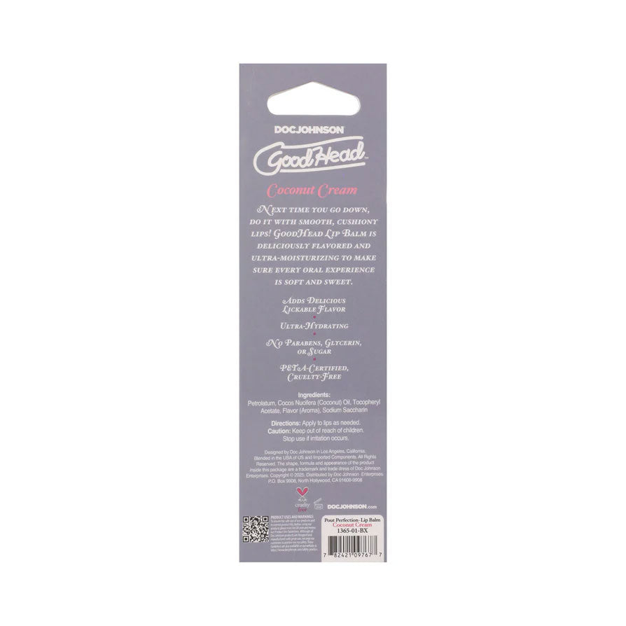 Goodhead - Pout Perfection - Lip Balm - Coconut - 0.50oz by Doc Johnson from LoveMart Co.