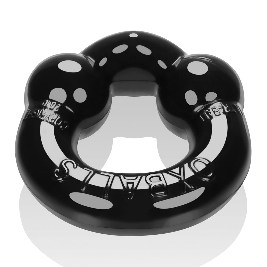 Ultraballs 2- Piece Cockring Set - Black & Police Blue by Oxballs from LoveMart Co.