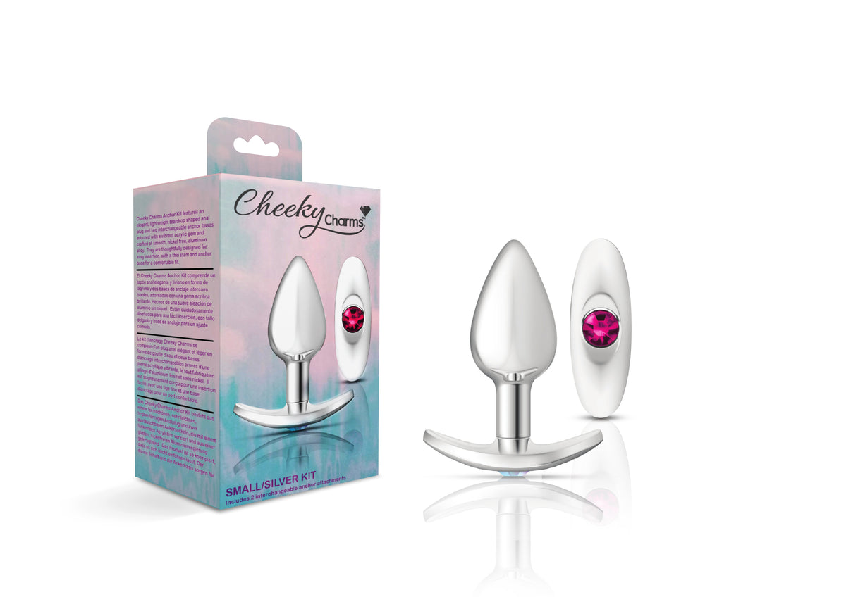 Silver Anchor Buttplug Kit - Clear Iridescent/ by Viben from LoveMart Co.