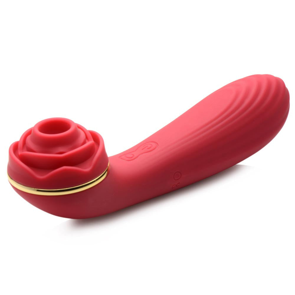 Bloomgasm Passion Petals 10x Suction Rose Vibrator - Red by XR Brands from LoveMart Co.