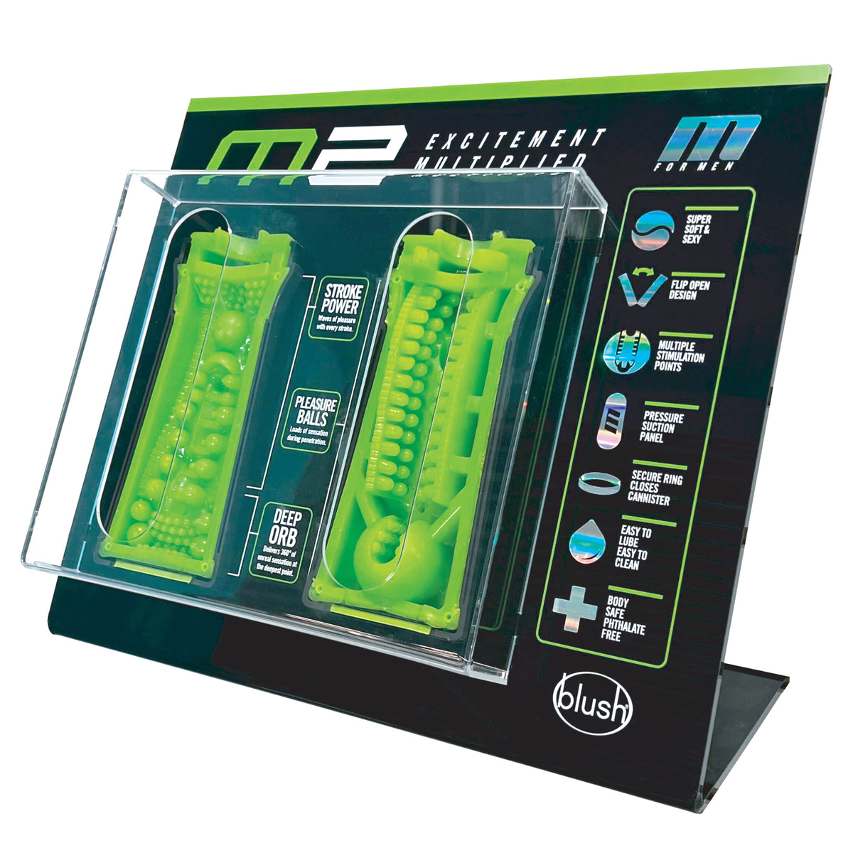 M for Men - M2 Tester - Wall and Counter Display Unit by Blush from LoveMart Co.
