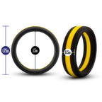 Performance - Silicone Go Pro Cock Ring - Black/gold/black by Blush from LoveMart Co.