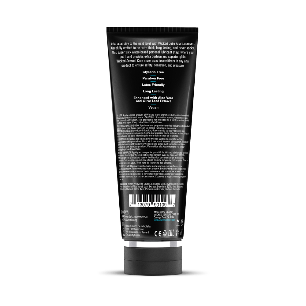 Jelle Water-Based Anal Lubricant - 8 Fl. Oz. by Wicked Sensual Care from LoveMart Co.
