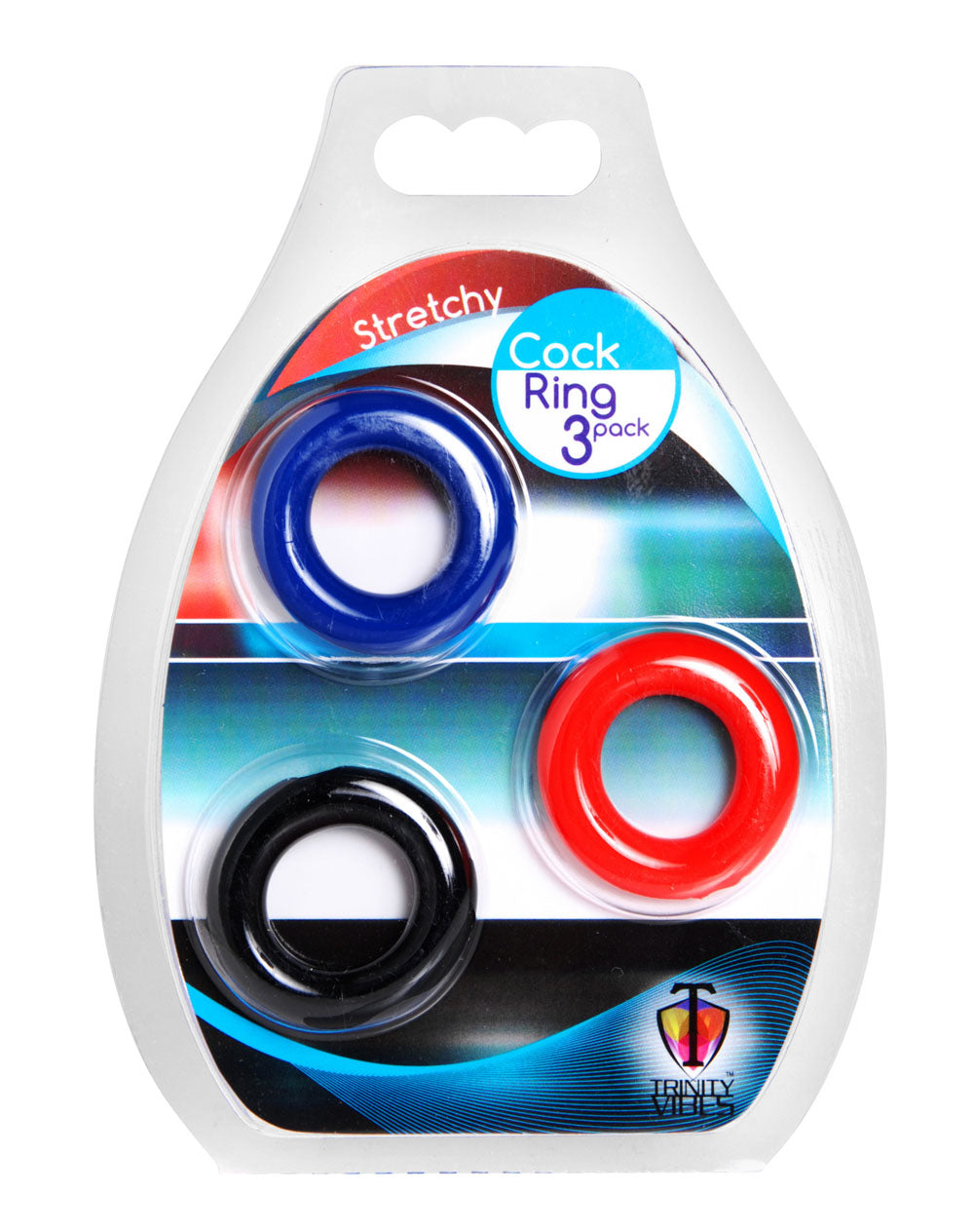 Stretchy Cock Ring 3 Pack by XR Brands from LoveMart Co.