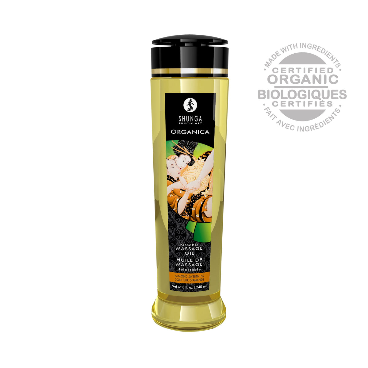 Organica Massage Oils - Almond Sweetness - 8 Fl. Oz. by Shunga from LoveMart Co.