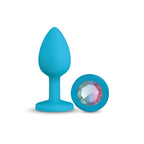 Gemma Clear Iridescent Gem Silicone Plug - L by Viben from LoveMart Co.