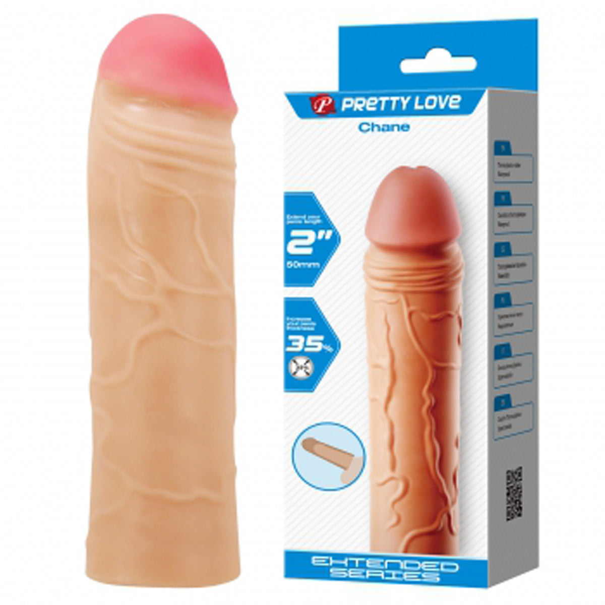 Chane Extended Penis Sleeve - Light by Pretty Love from LoveMart Co.