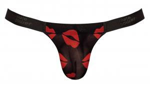 Kiss Me - Micro Thong v - Small/ Medium - Sheer Lips by Male Power from LoveMart Co.