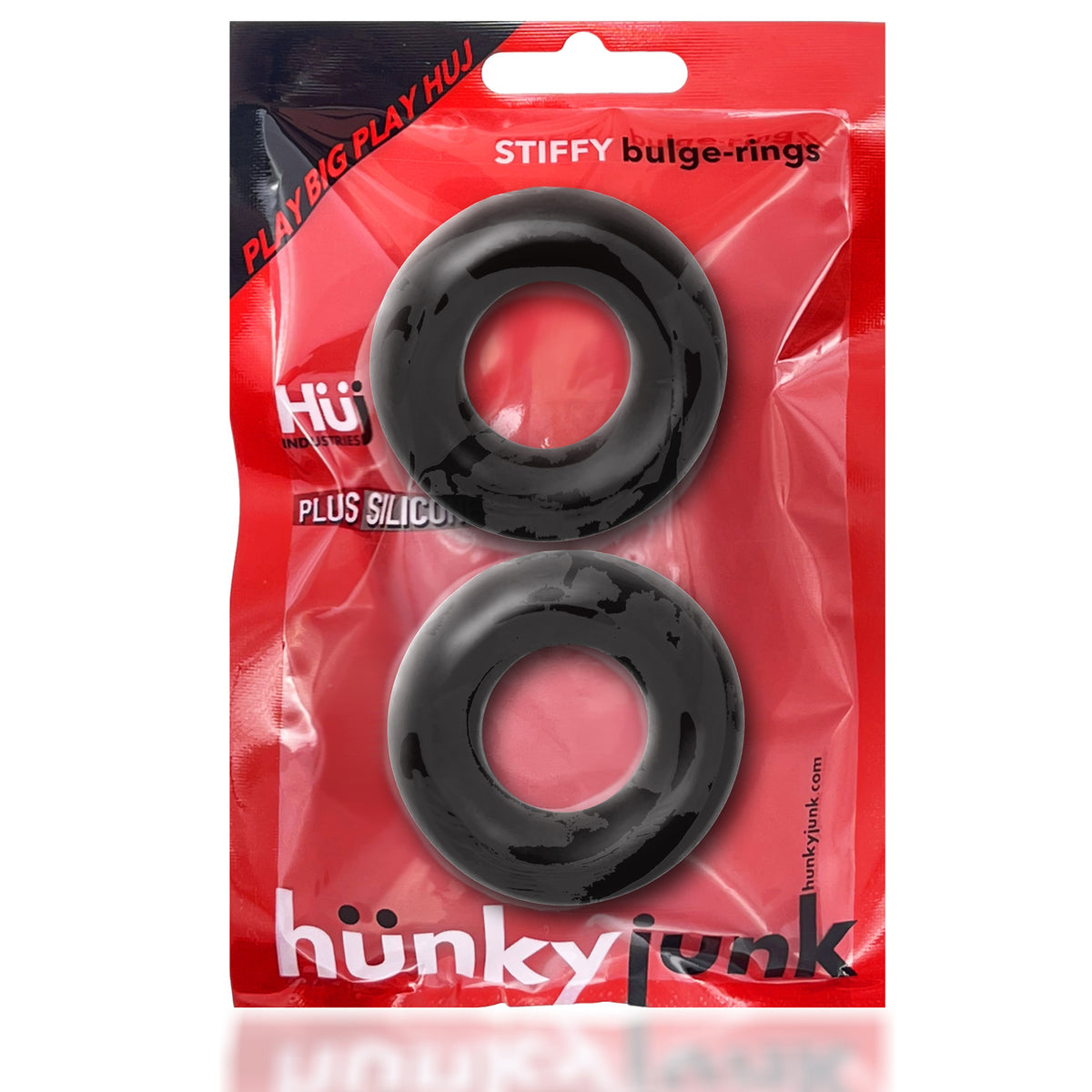 Stiffy 2 -Pack Bulge-Rings - Tar Ice by Oxballs from LoveMart Co.