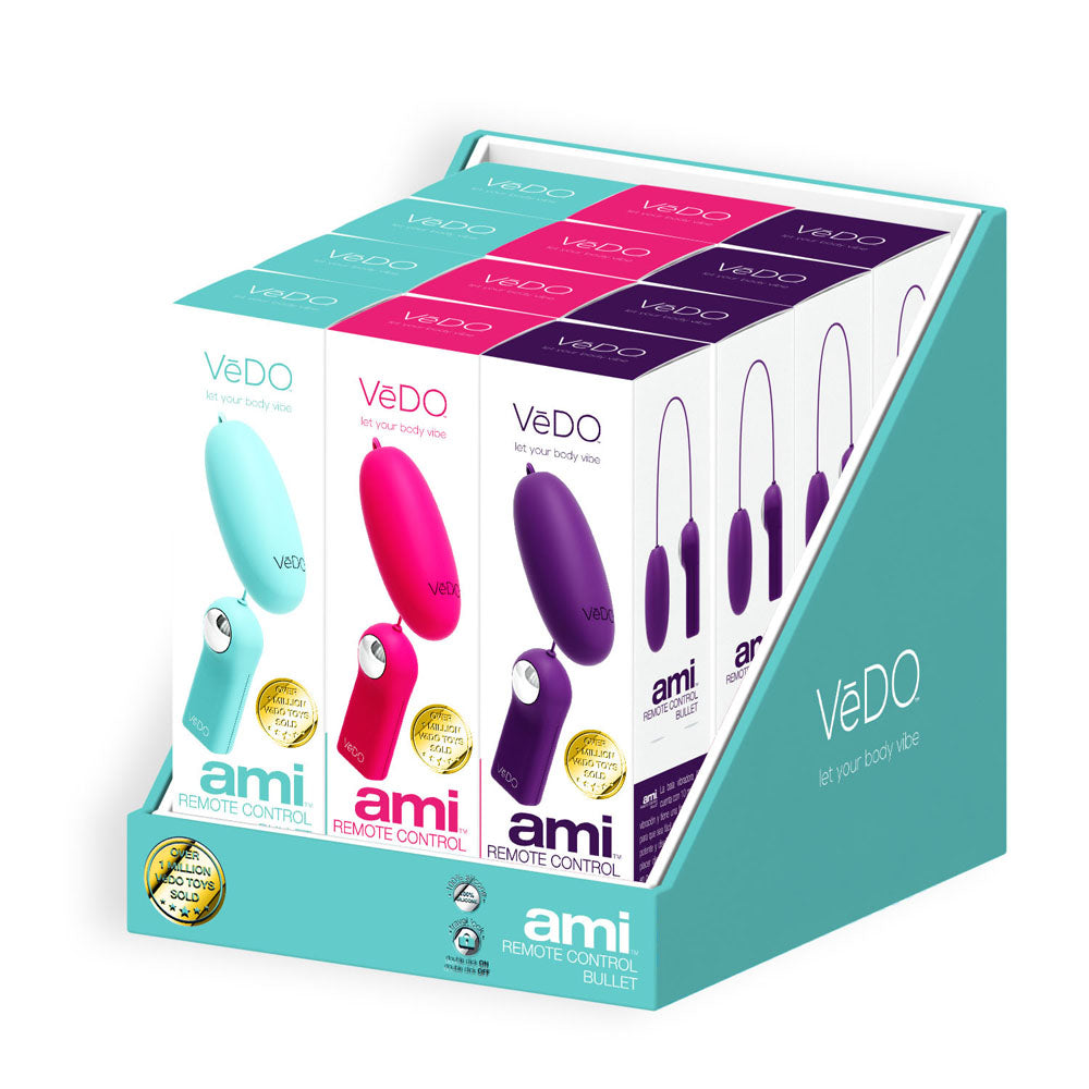 Ami Remote Control Bullet 12pc Display by VeDO from LoveMart Co.