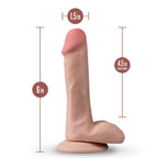 Dr. Skin Plus - 6 Inch Posable Dildo With Balls - Vanilla by Blush from LoveMart Co.