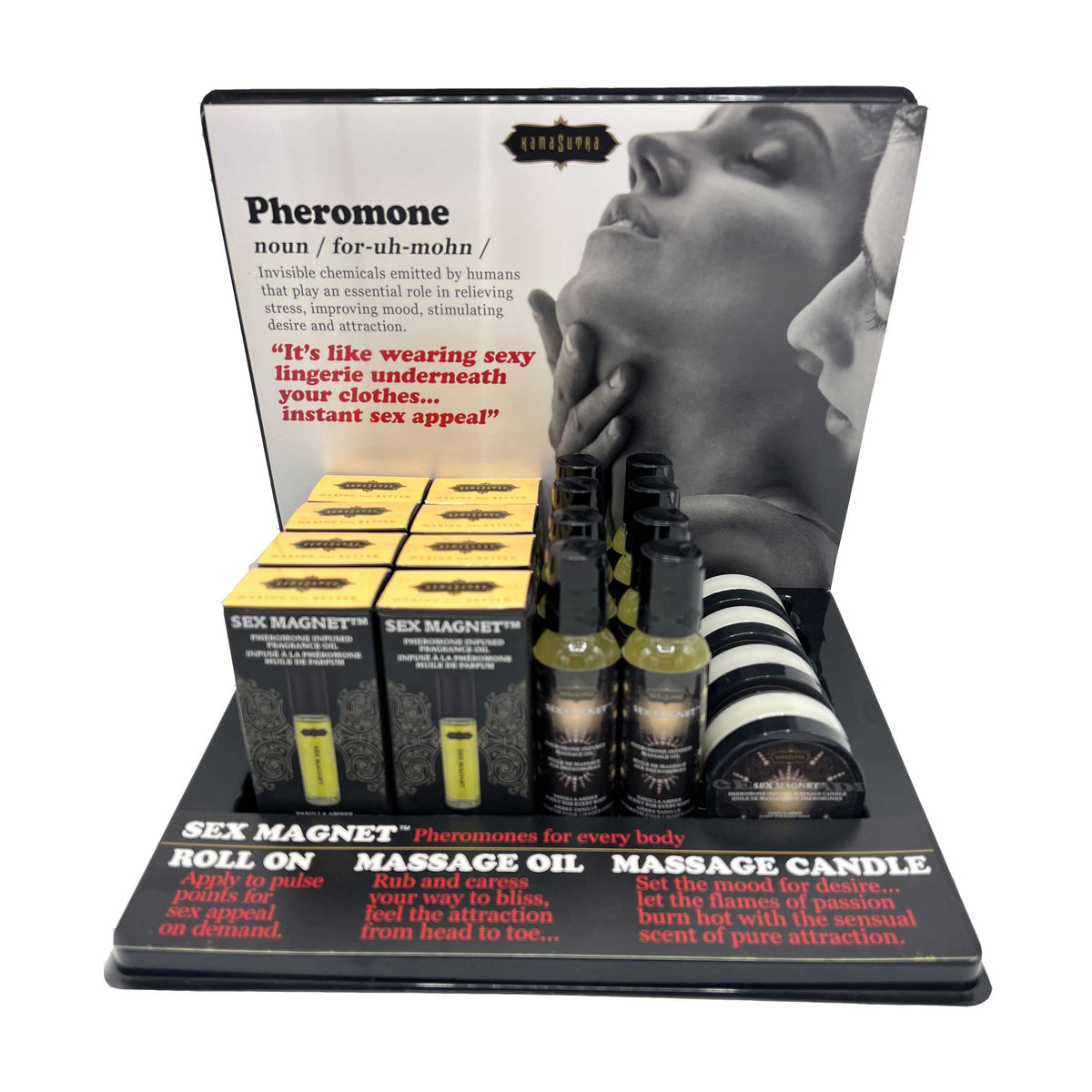 Sex Magnet Pheromone Prepack Display by Kama Sutra from LoveMart Co.