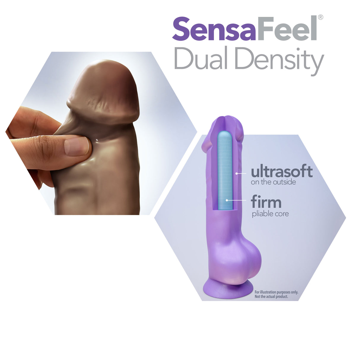Au Natural - 9 Inch Dildo With Suction Cup - Chocolate by Blush from LoveMart Co.