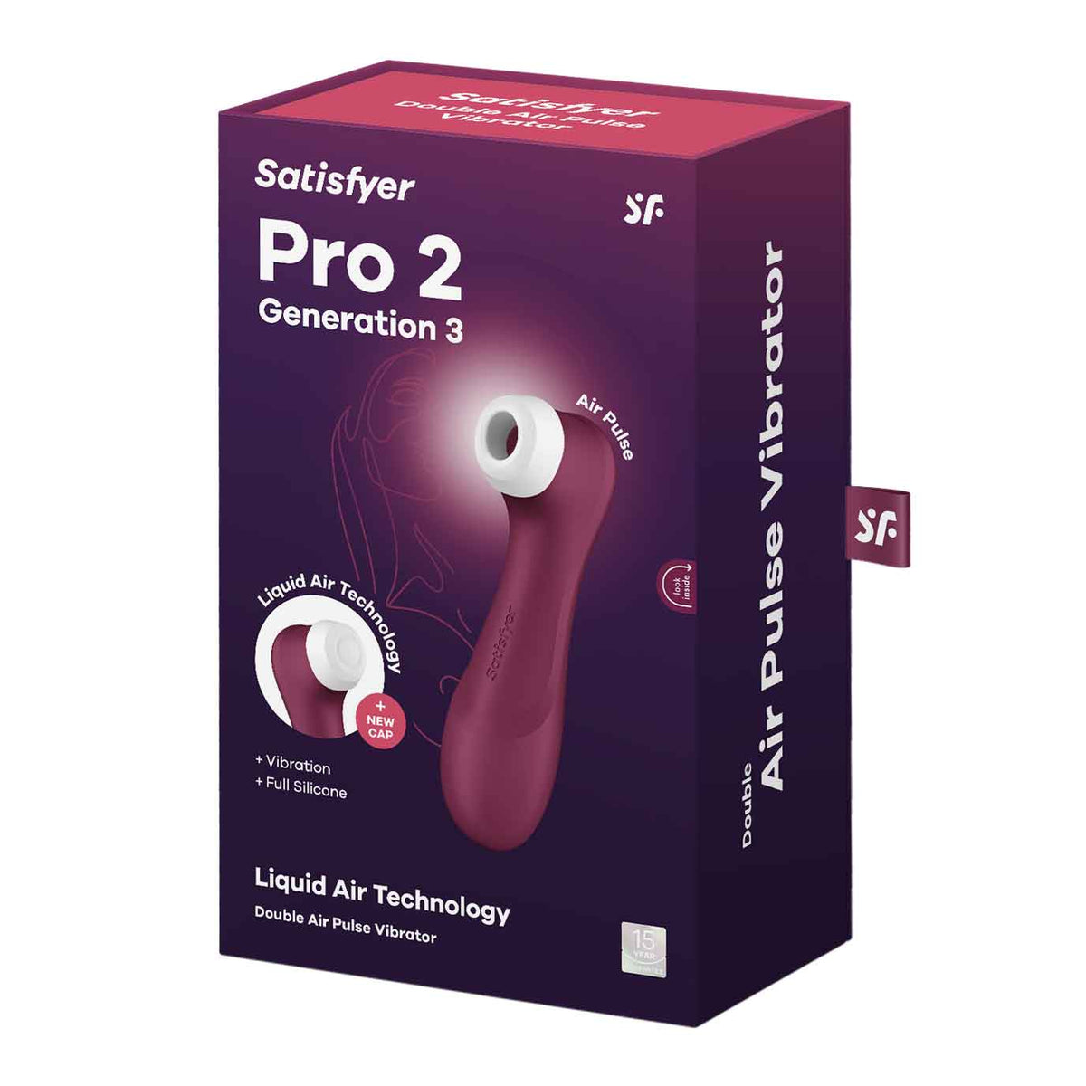 Satisfyer Pro 2 Generation 3 Liquid Air Technology - Red Wine by Satisfyer from LoveMart Co.