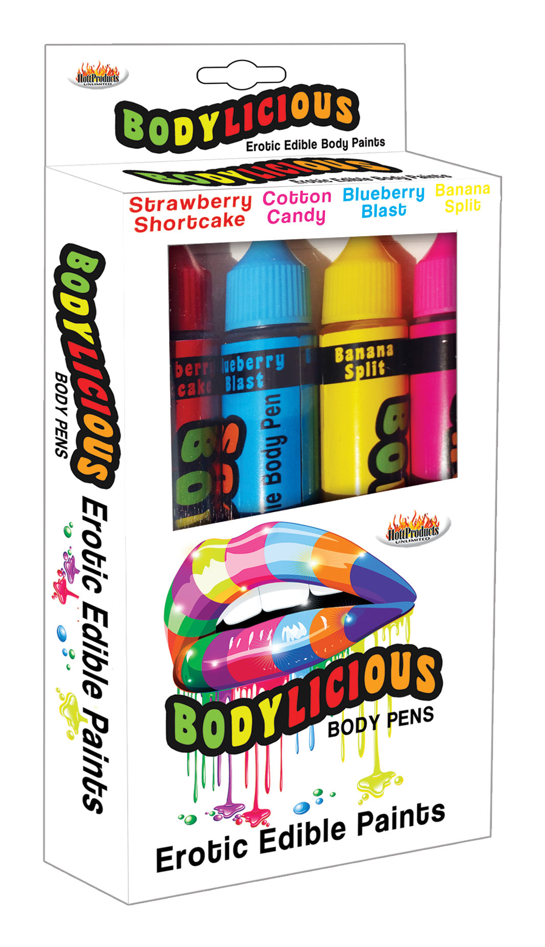 Bodylicious Edible Body Pens - 4pk. - Assorted Flavors by Hott Products from LoveMart Co.