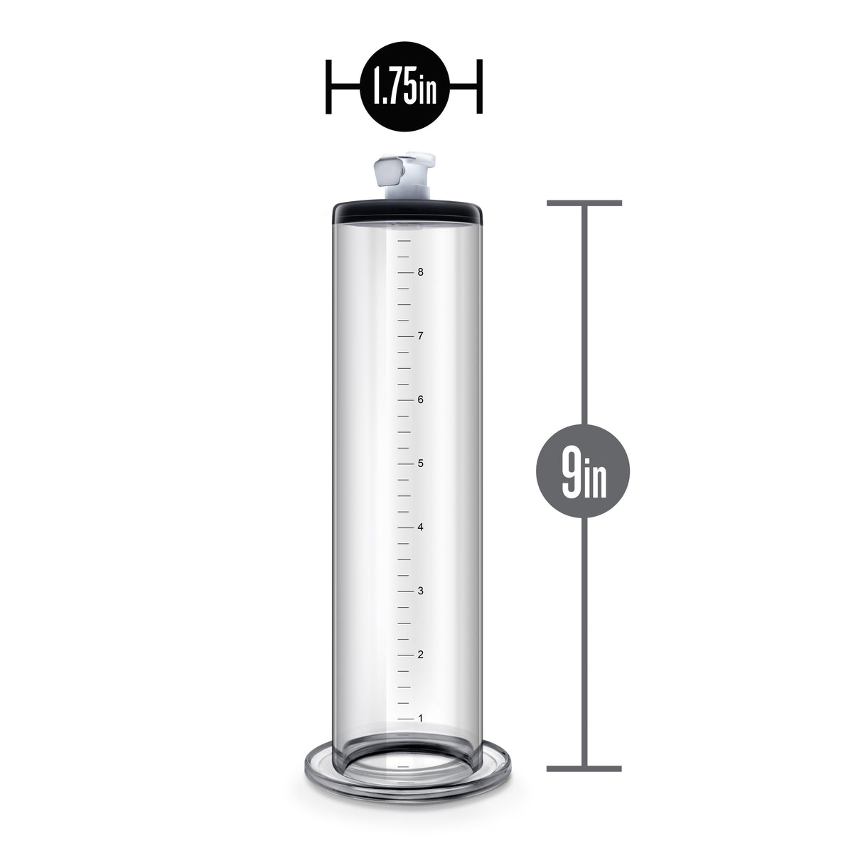 Performance - 9 Inch X 1.75 Inch Penis Pump Cylinder by Blush from LoveMart Co.