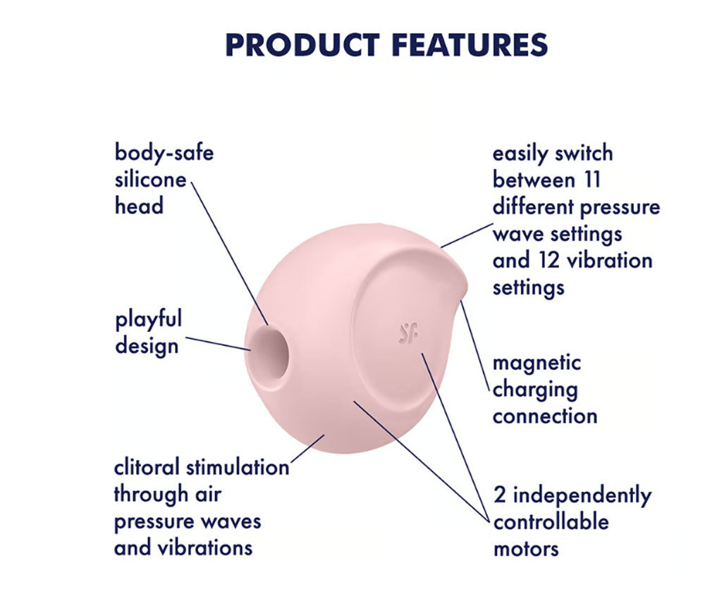 Satisfyer Sugar Rush - Air Pulse Stimulator Plus Vibration - Rose by Satisfyer from LoveMart Co.