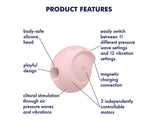 Satisfyer Sugar Rush - Air Pulse Stimulator Plus Vibration - Rose by Satisfyer from LoveMart Co.
