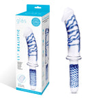11 Inch Realistic Double Ended Glass Dildo With Handle - /clear by Electric Novelties from LoveMart Co.