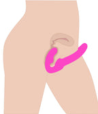 Evoke Rechargeable Vibrating Silicone Strapless Strap on by XR Brands from LoveMart Co.