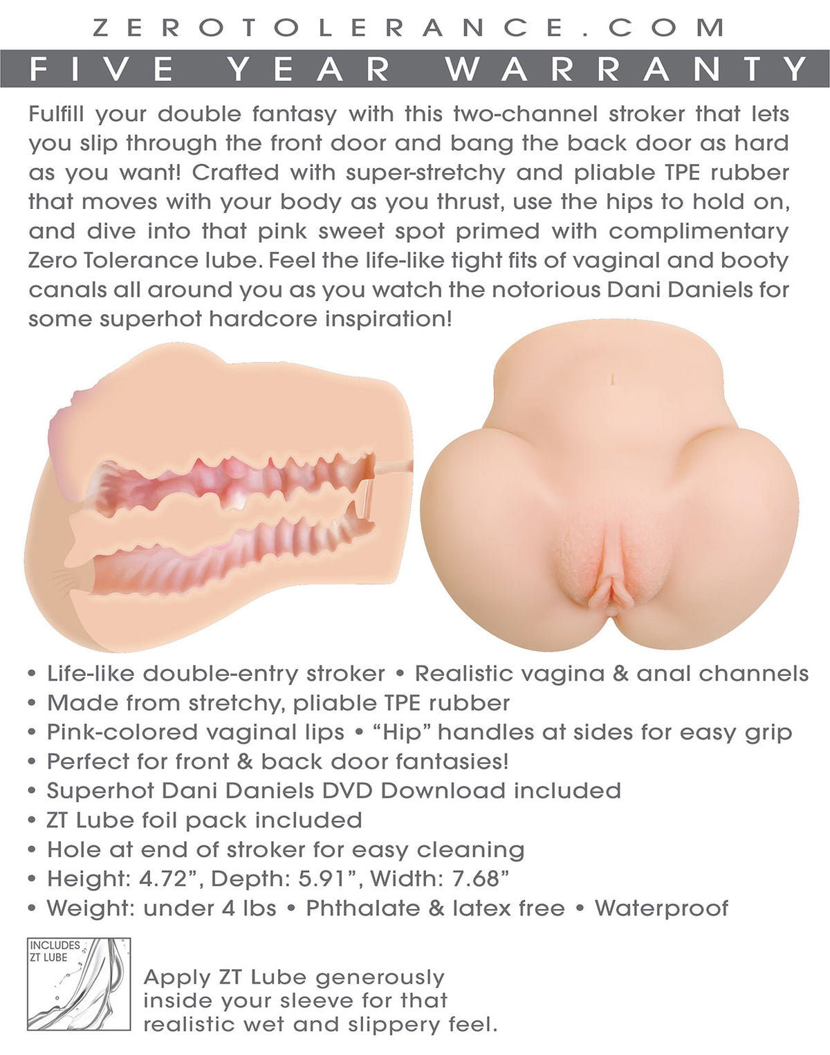 Dani Daniels Movie Download With Realistic Ass and Vagina Stroker by Evolved Novelties from LoveMart Co.