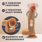 Dr. Skin Silicone - Dr. Phillips - 8.5 Inch Thrusting Dildo by Blush from LoveMart Co.