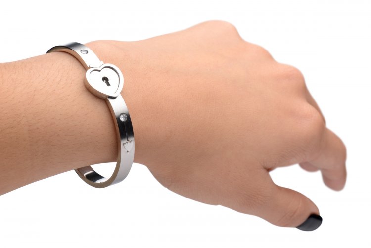 Cuffed Locking Bracelet and Key Necklace by XR Brands from LoveMart Co.