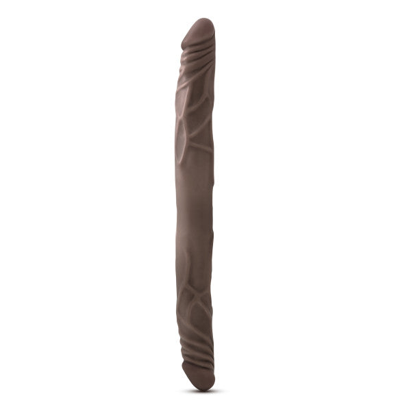 Dr. Skin - 14 Inch Double Dildo - Chocolate by Blush from LoveMart Co.