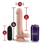 Dr. Skin Dr. James 9 Inch Vibrating Cock With Suction Cup Vanilla by Blush from LoveMart Co.