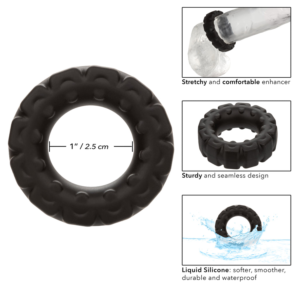 Alpha Liquid Silicone Prolong Tread Ring by CalExotics from LoveMart Co.