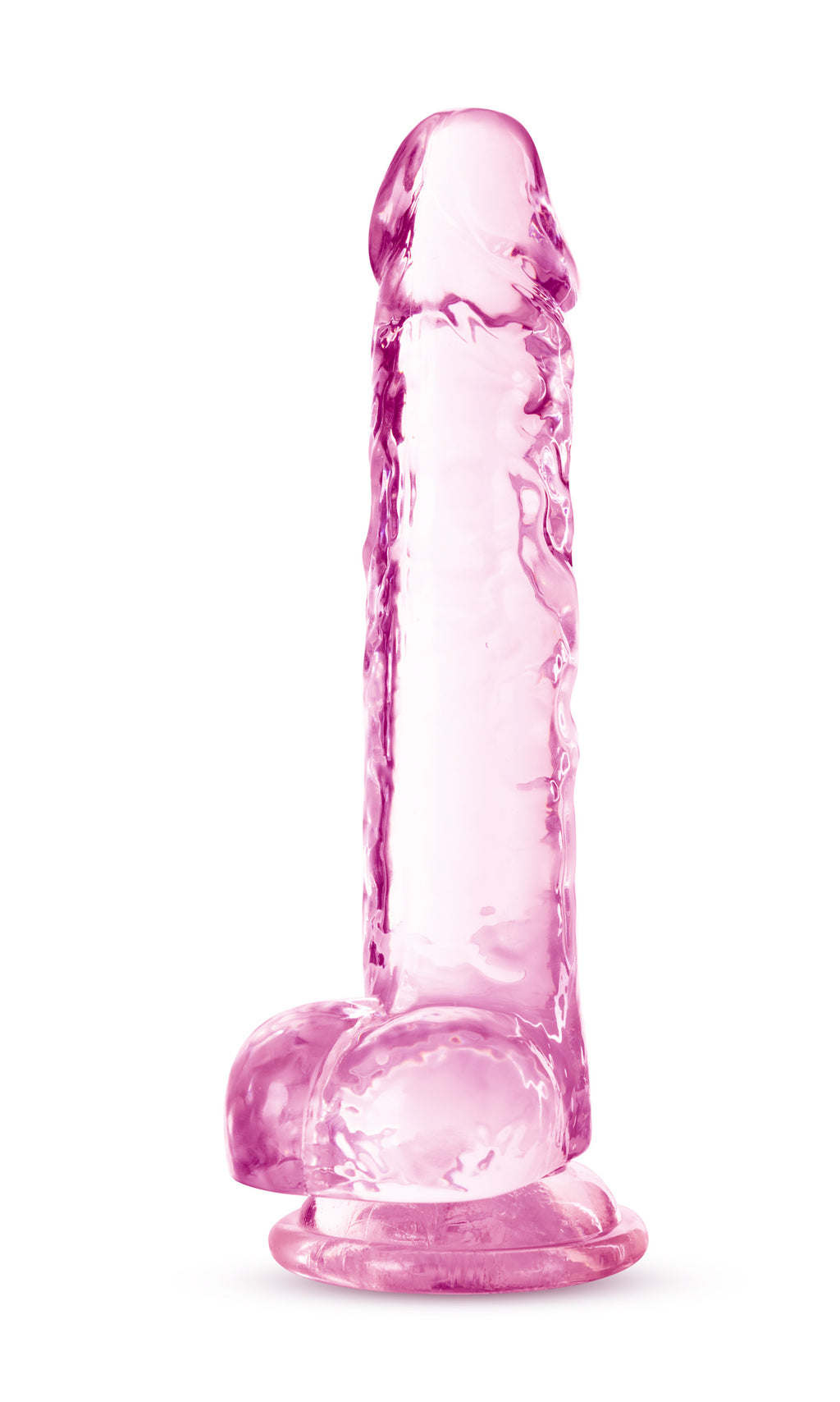 Naturally Yours - 7 Inch Crystalline Dildo - Rose by Blush from LoveMart Co.