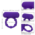 Silicone Rechargeable 5 Bead Maximus Ring by CalExotics from LoveMart Co.