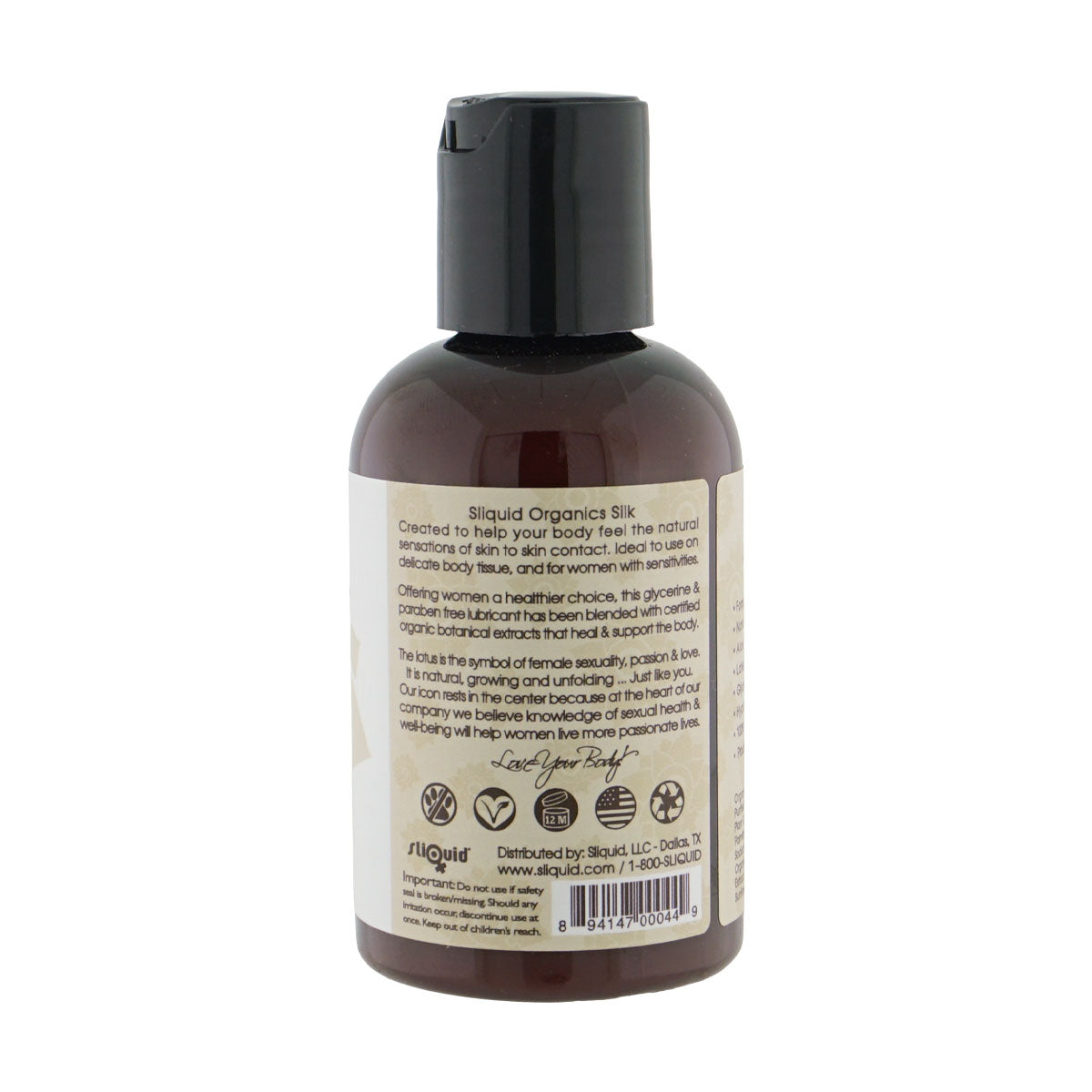 Organics Silk - 4.2 Fl. Oz. (124 ml) by Sliquid from LoveMart Co.