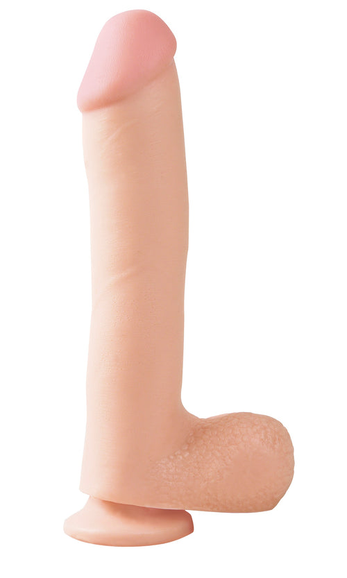 Basix Rubber Works - 10 Inch Dong With Suction Cup - Flesh by Pipedream from LoveMart Co.