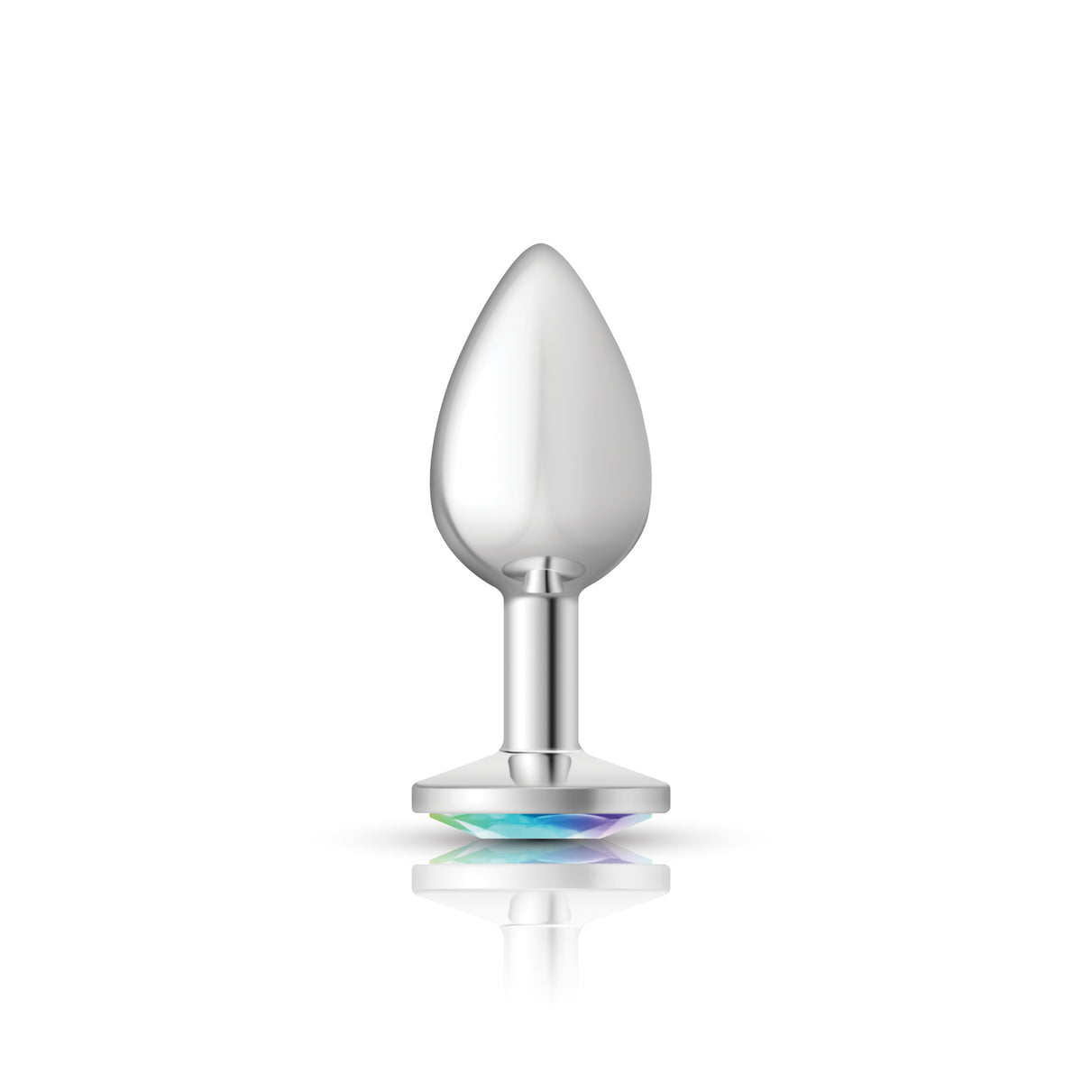 Iridescent Round Gem Silver Metal Plug - Sm by Viben from LoveMart Co.