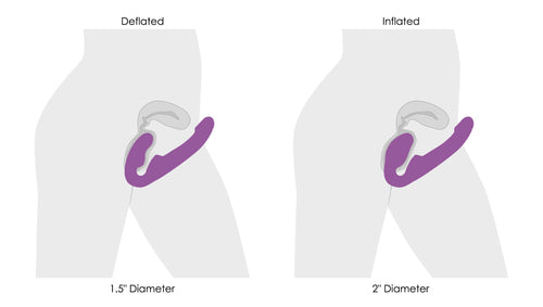10x Ergo- Fit G-Pulse Inflatable and Vibrating Strapless Strap- on by XR Brands from LoveMart Co.
