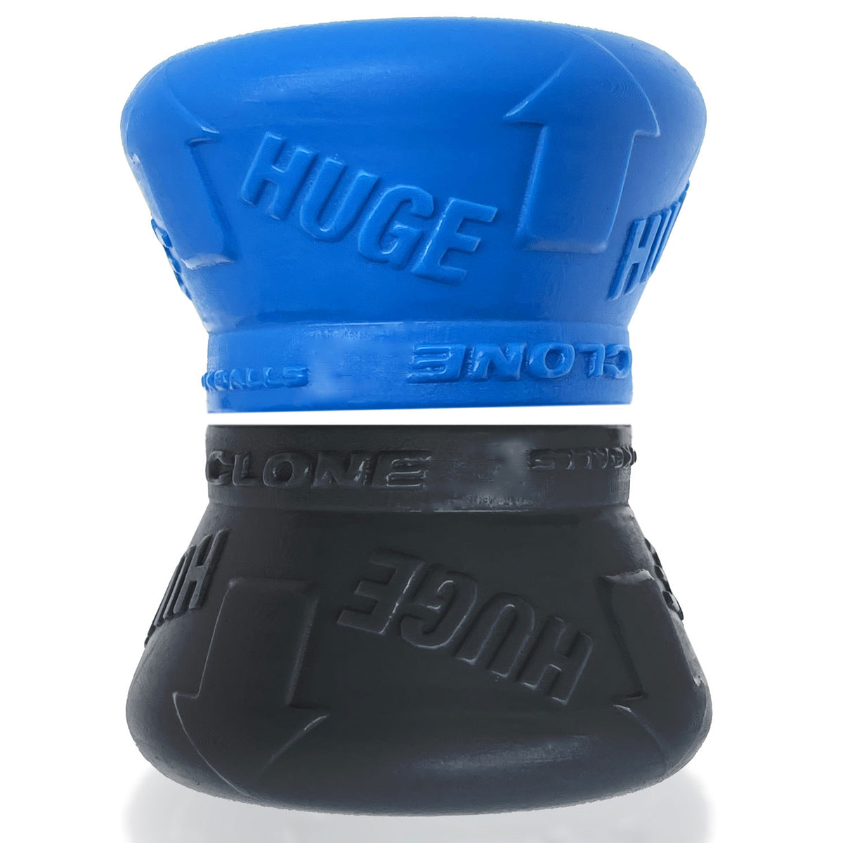 Clone Duo Huge - 2-Pack Ballstretcher - Pool Blue / Black by Oxballs from LoveMart Co.
