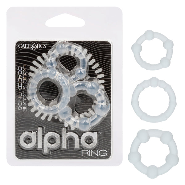 Alpha Liquid Silicone Beaded Rings by CalExotics from LoveMart Co.