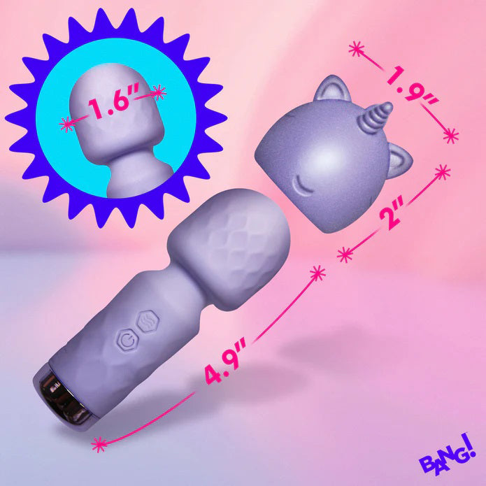 Unicorn Silicone Wand - Lavender by XR Brands from LoveMart Co.