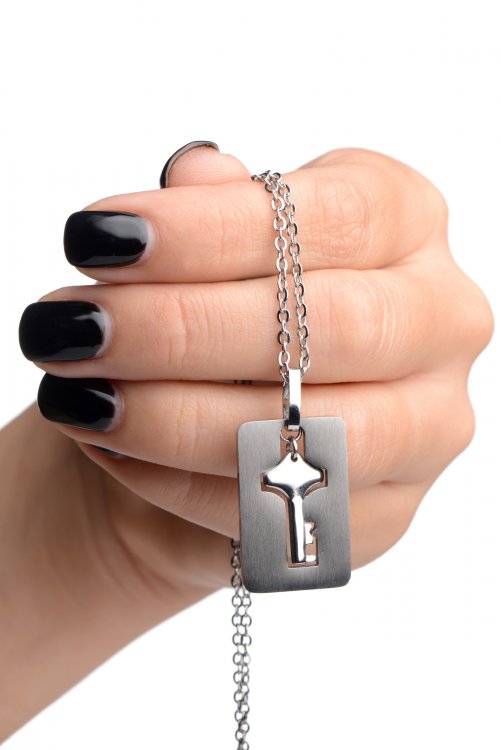 Cuffed Locking Bracelet and Key Necklace by XR Brands from LoveMart Co.