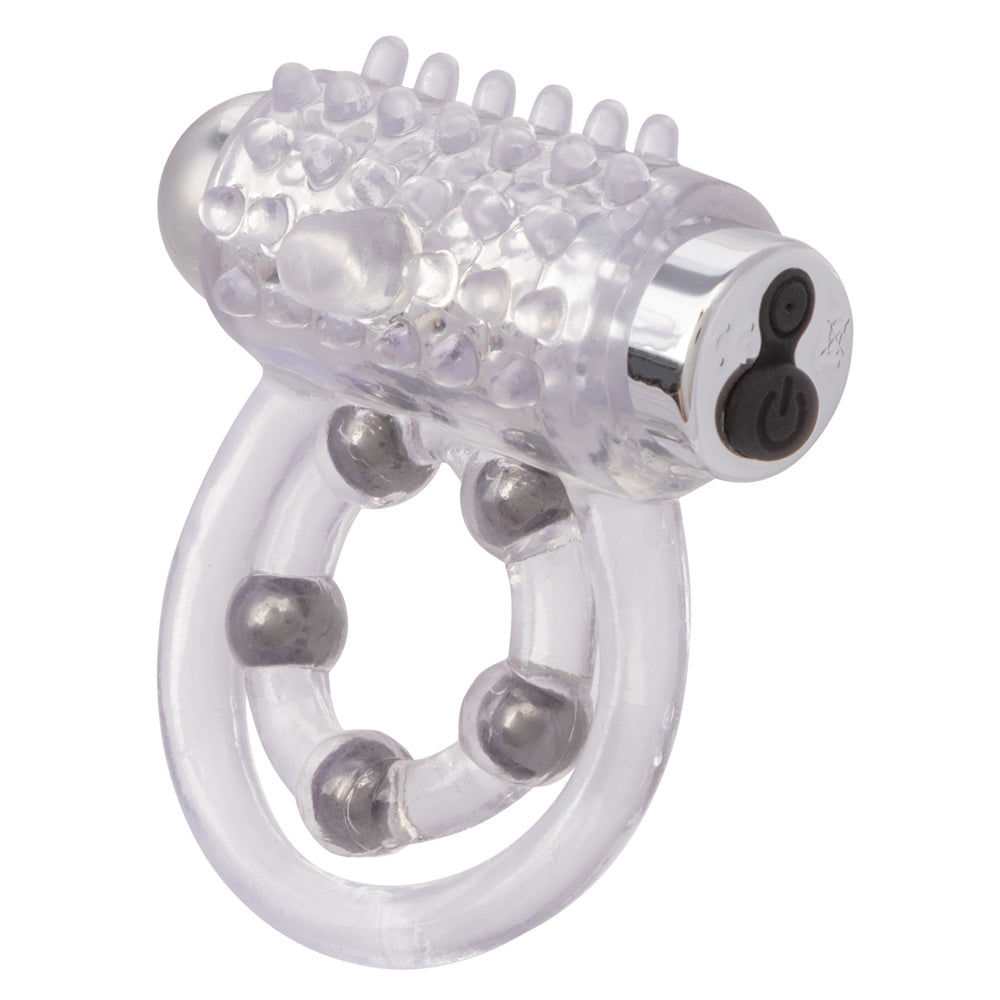 Maximus Enhancement Ring 5 Stroker Beads Rechargeable by CalExotics from LoveMart Co.