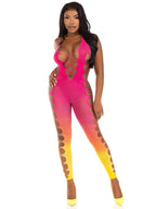 Ombre Footless Bodystocking - One Size - Sunset by Leg Avenue from LoveMart Co.