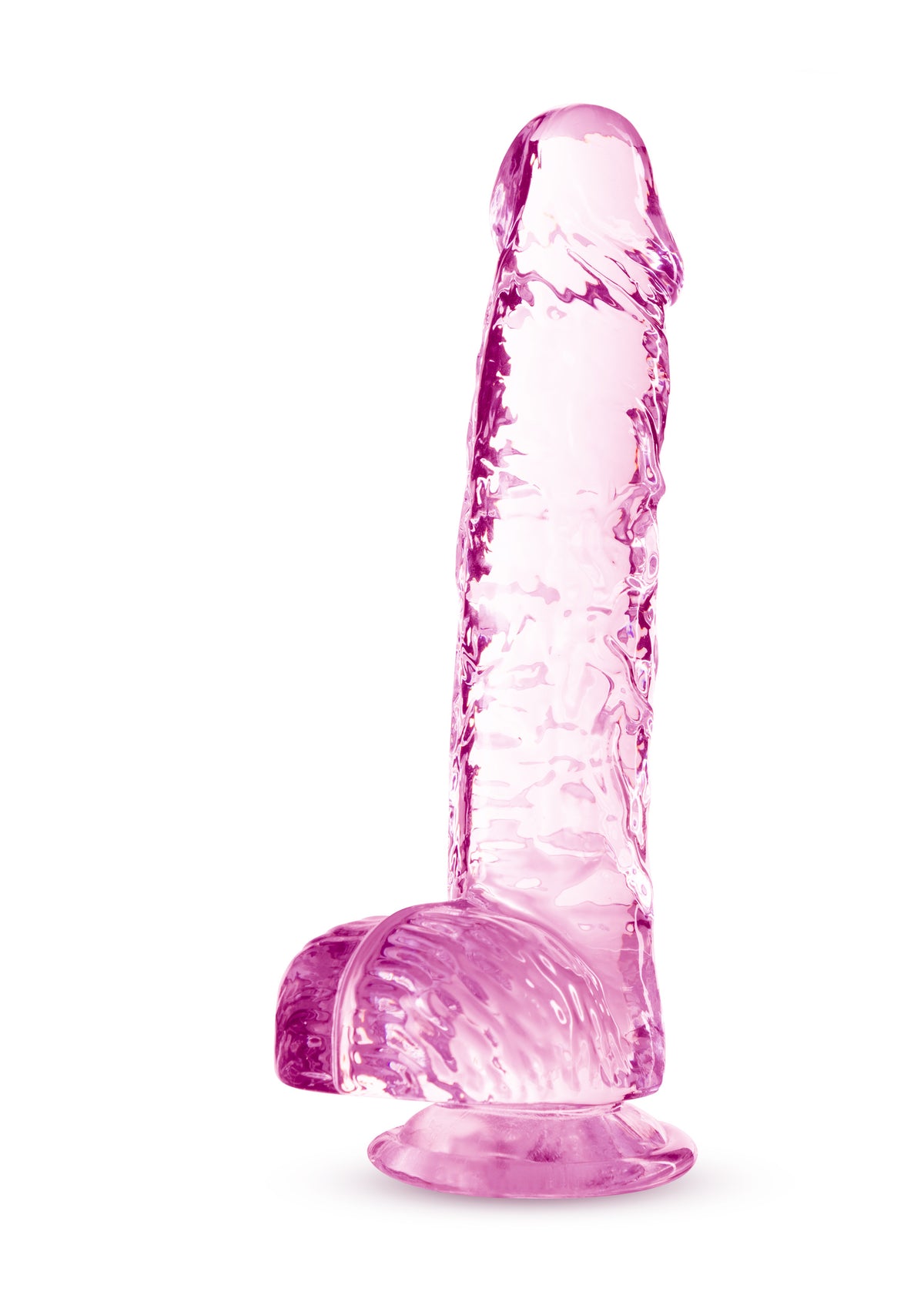 Naturally Yours - 6 Inch Crystalline Dildo - Rose by Blush from LoveMart Co.
