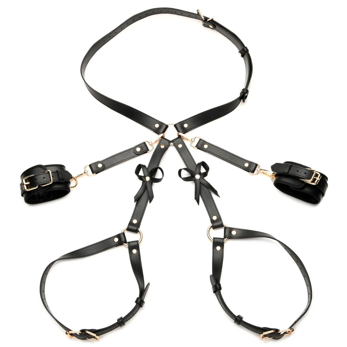 Bondage Harness With Bows - Medium/large by XR Brands from LoveMart Co.