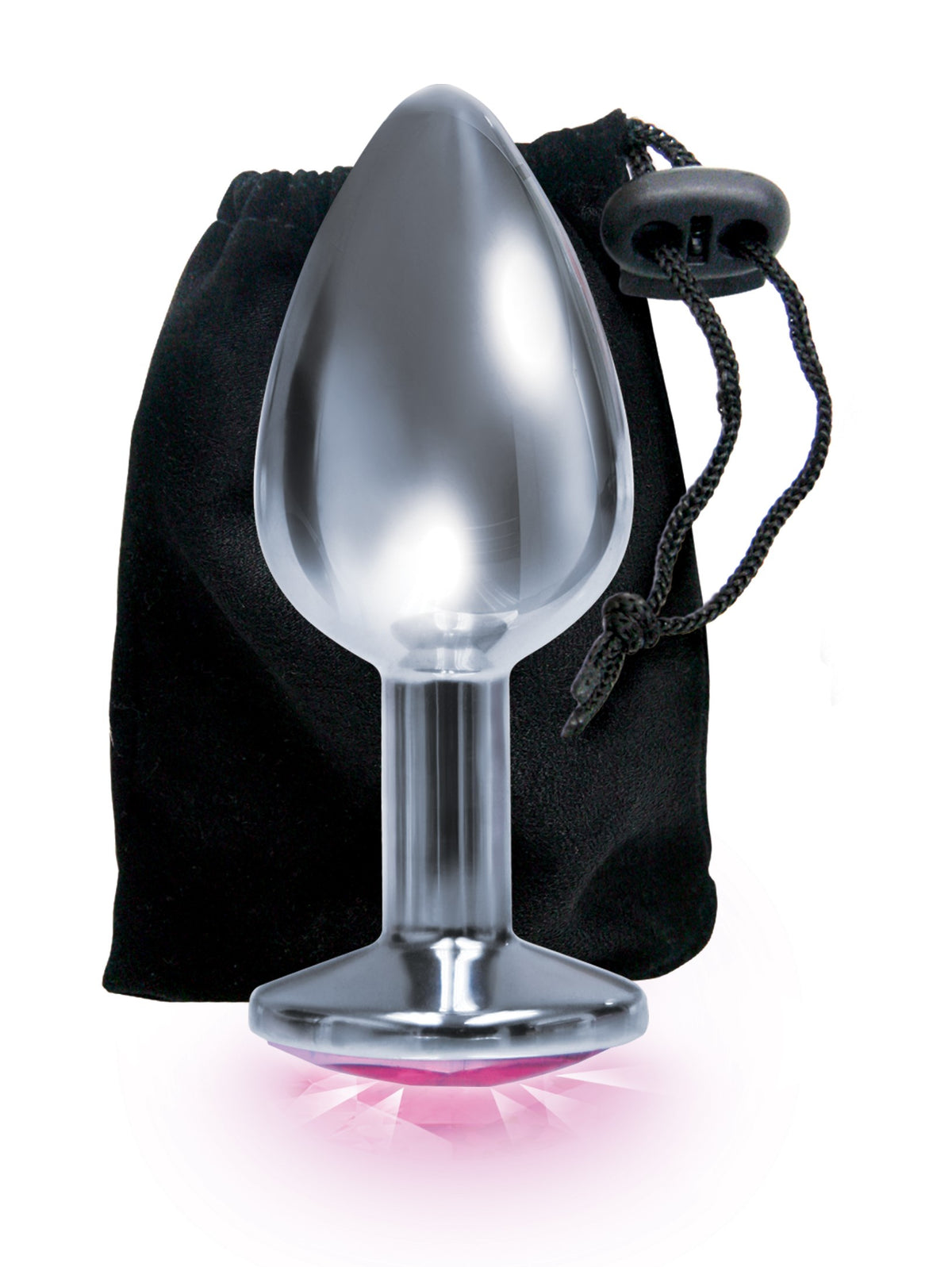 The 9's the Starter Bejeweled Stainless Steel Plug - Pink by Icon Brands from LoveMart Co.