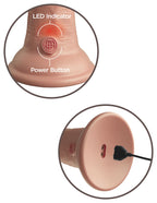 King Cock 6" Vibrating Silicone Dual Silicone Dual Density Cock Light by Pipedream from LoveMart Co.