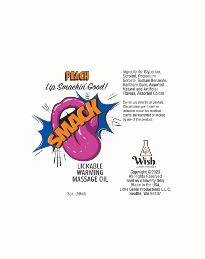 Smack Warming and Lickable Massage Oil - 2 Oz by Little Genie from LoveMart Co.
