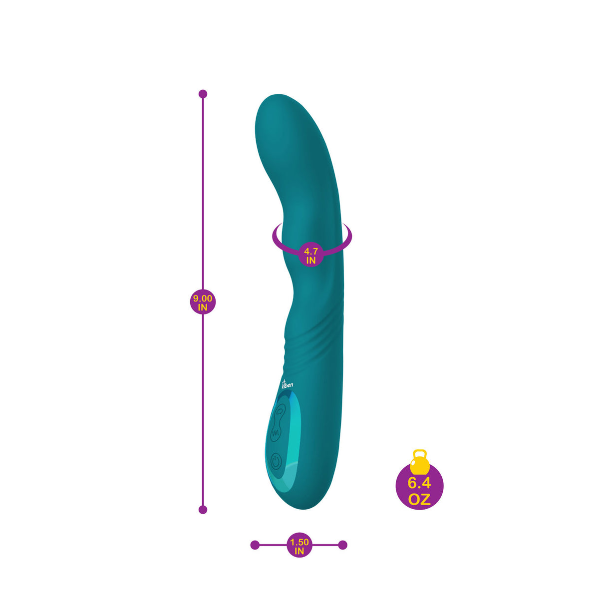 Swagger Wriggling G-Spot Vibe - Ocean by Viben from LoveMart Co.