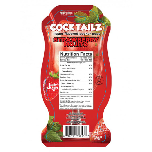 Cocktailz Strawberry Mojito Pecker Pop by Hott Products from LoveMart Co.