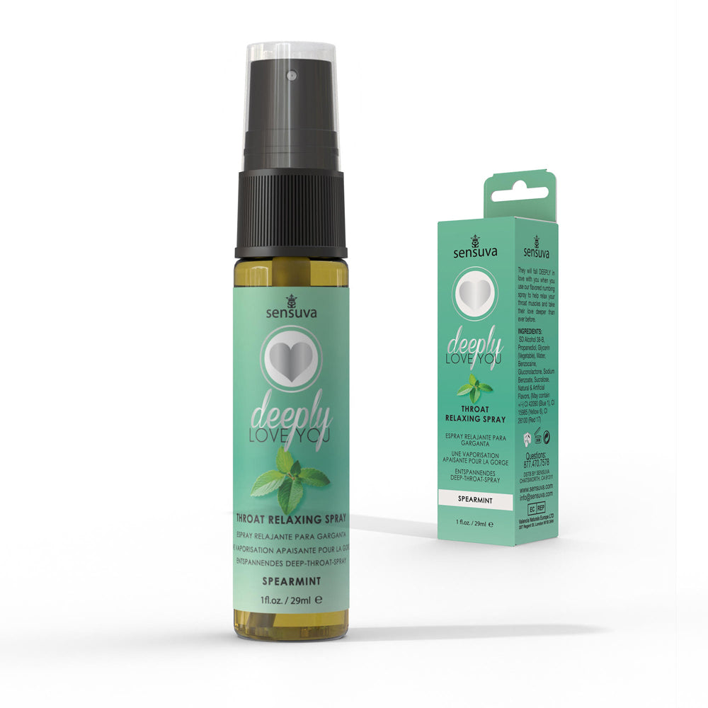 Deeply Love You Throat Relaxing Spray - Spearmint - 1 Fl. Oz. by Sensuva from LoveMart Co.